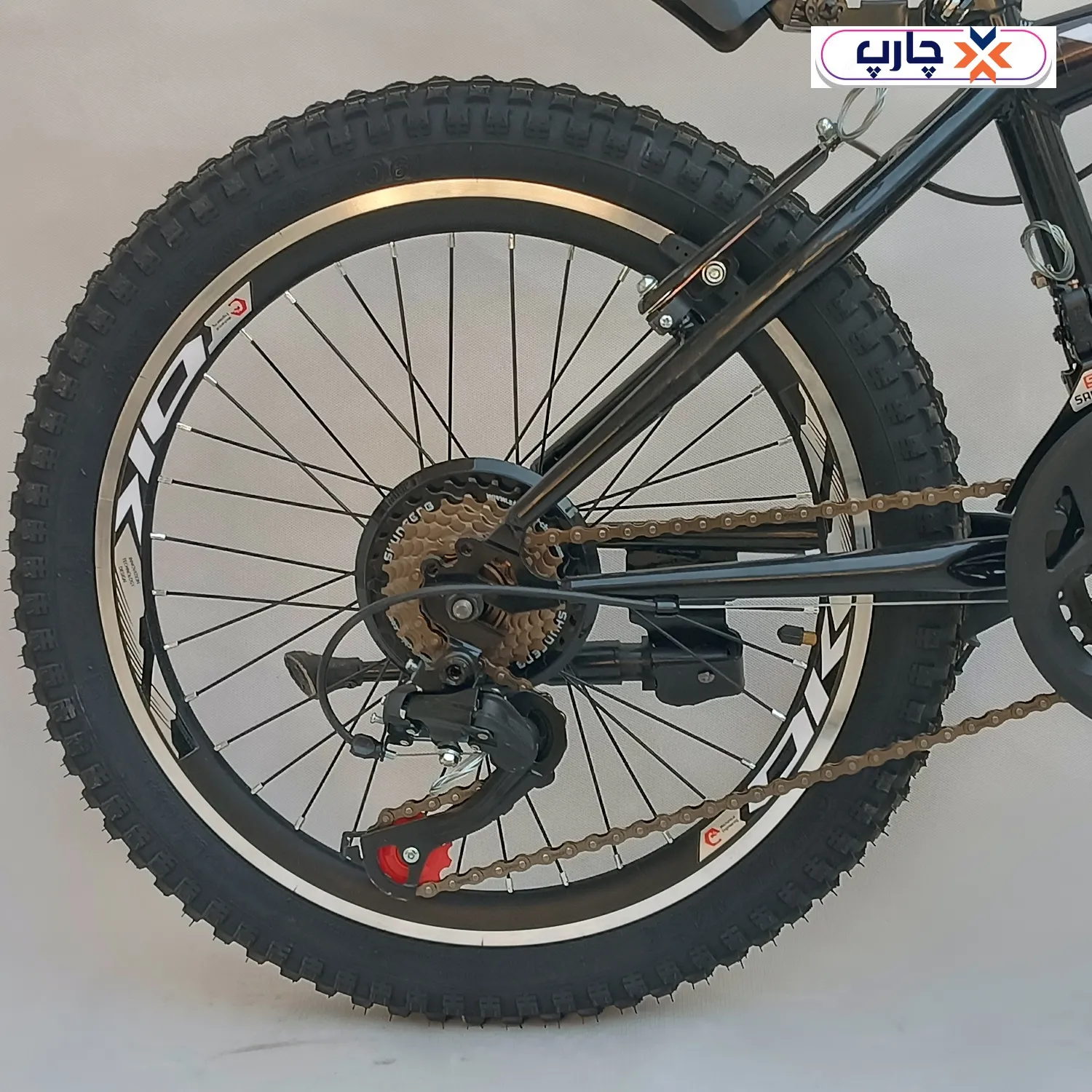 لاستیک دوچرخه طرح ویوا سایز 20 دنده کلاجدار مشکی