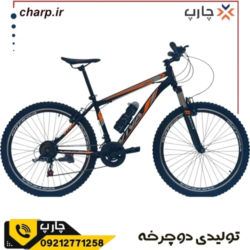دوچرخه سایز 26 اورسایز کمک جلو حرفه ای طرح ویوا رنگ مشکی
